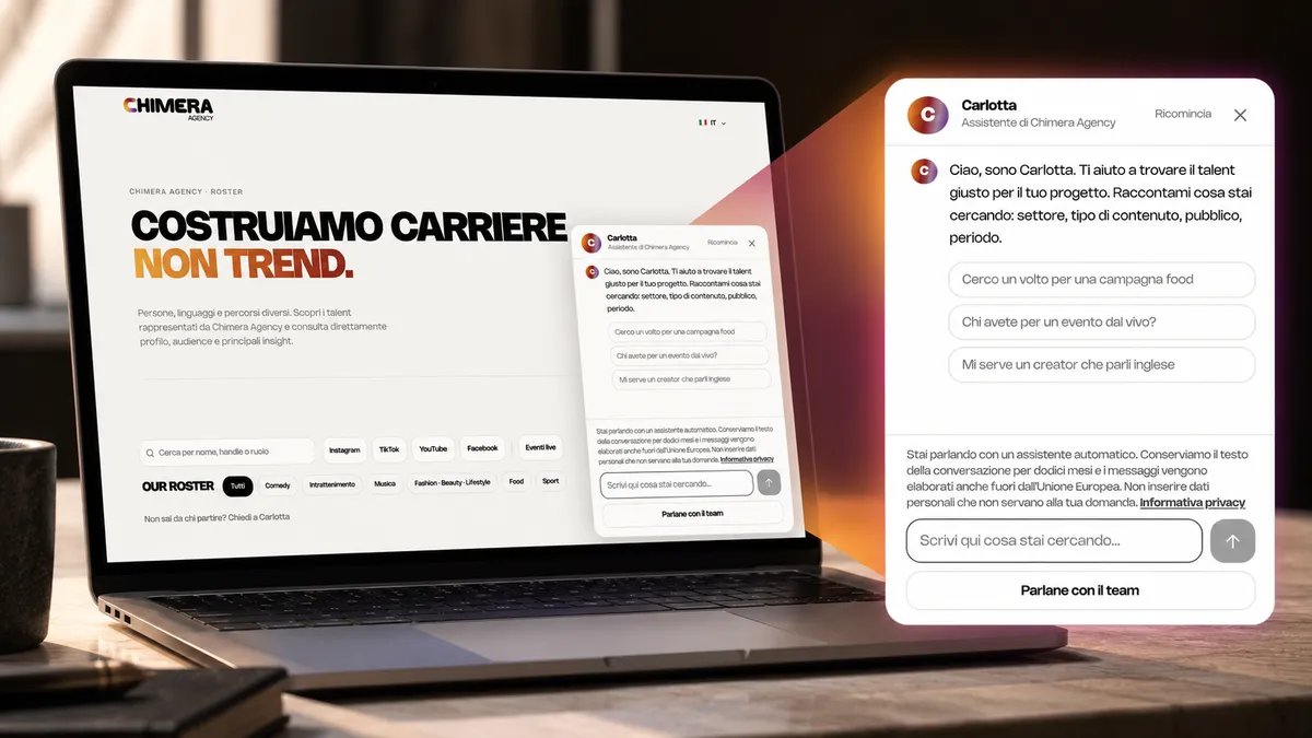 Chimera Agency presenta Carlotta: l'AI per il talent management