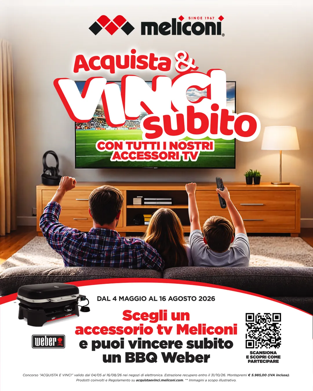 Concorso Meliconi “APPENDI E VINCI”: Vinci un barbecue elettrico!