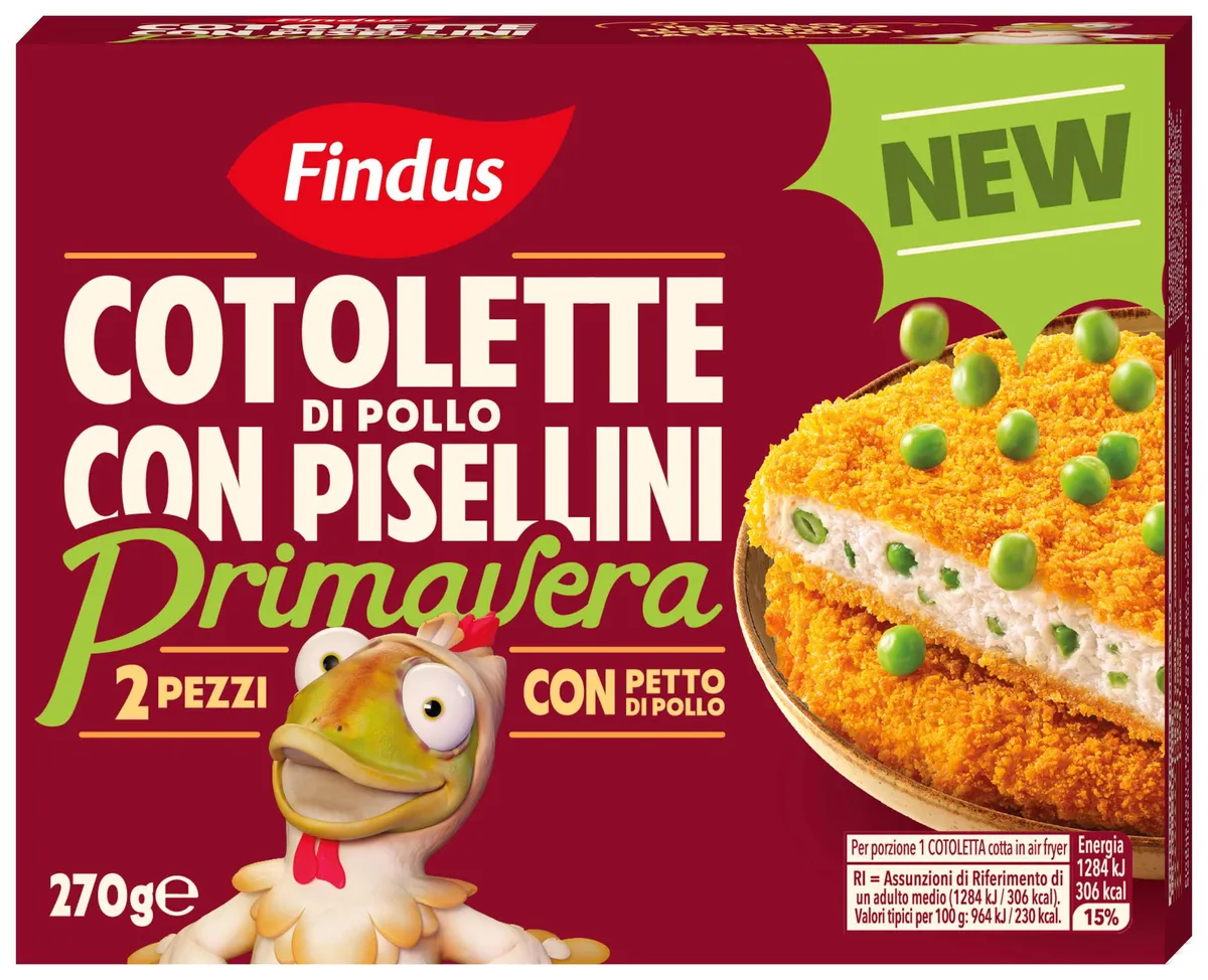 Findus lancia le Cotolette di Pollo anche con Pisellini Primavera
