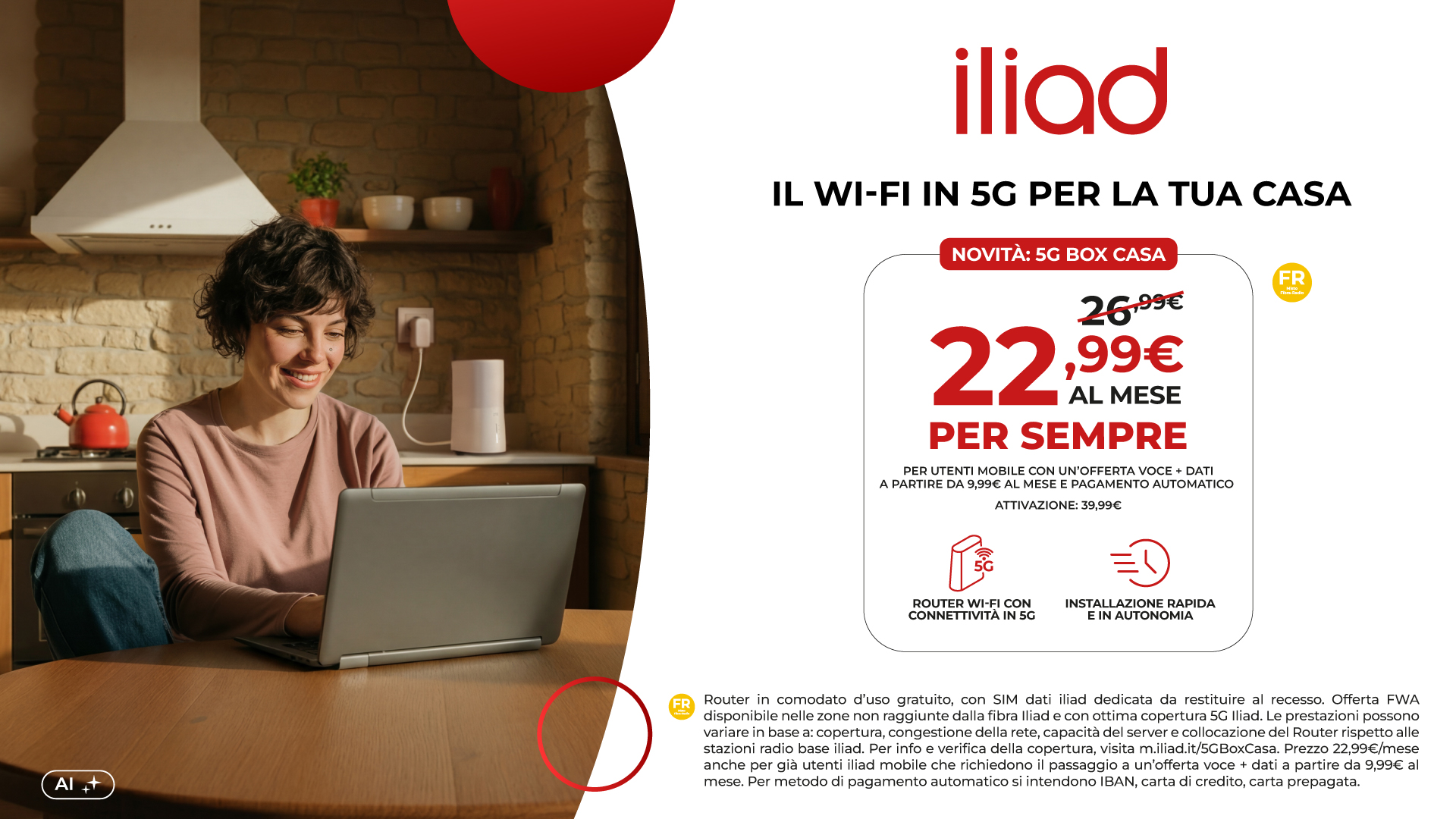 Iliad lancia 5G BOX CASA: Internet veloce dove la fibra non arriva