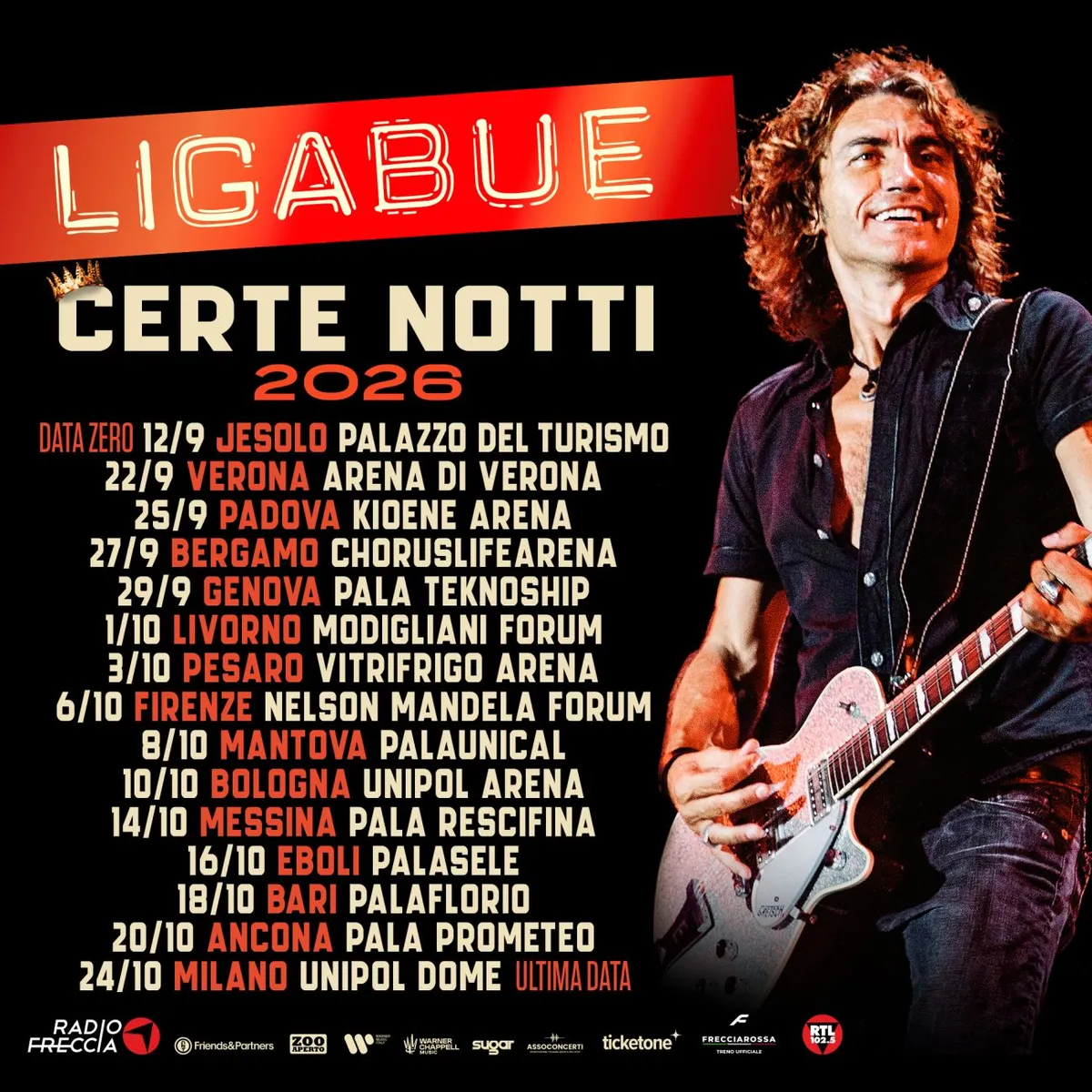 Luciano Ligabue: 'La Notte di Certe Notti' sbarca negli stadi italiani