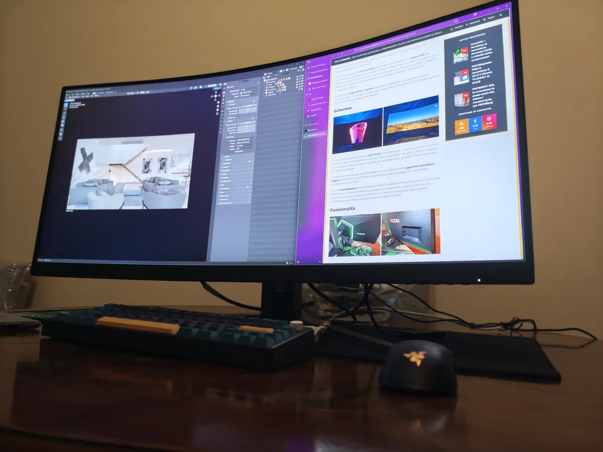 Recensione Recensione AOC CU34G4Z: monitor Fast VA ultrawide a 240 Hz