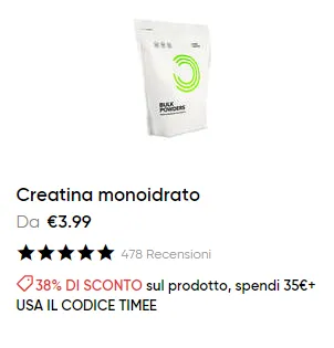 Recensione Bulk Powders Creatina Monoidrato: Performance e Risultati per Atleti