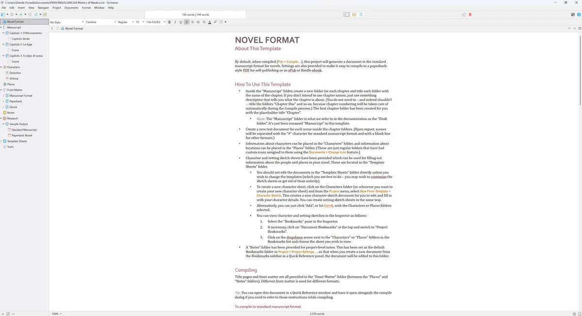 Recensione Recensione Scrivener: la suite definitiva per romanzi e tesi