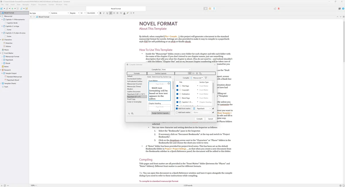 Recensione Recensione Scrivener: la suite definitiva per romanzi e tesi
