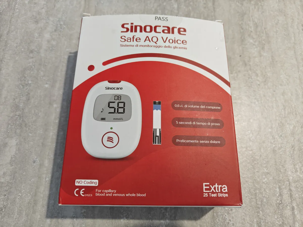 Recensione Recensione Sinocare Safe AQ Voice: kit glicemia semplice e vocale