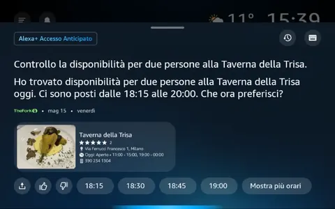 Recensione TheFork disponibile su Alexa+: la prenotazione ristoranti diventa smart