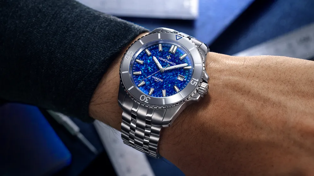 Venezianico Nereide Opale Blu: quadrante in opale lab-grown