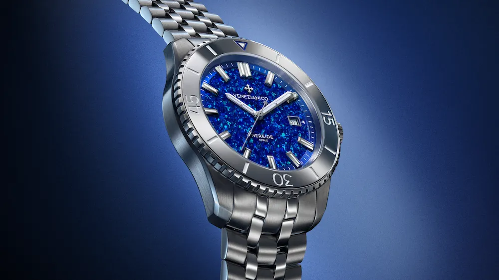 Venezianico Nereide Opale Blu: quadrante in opale lab-grown