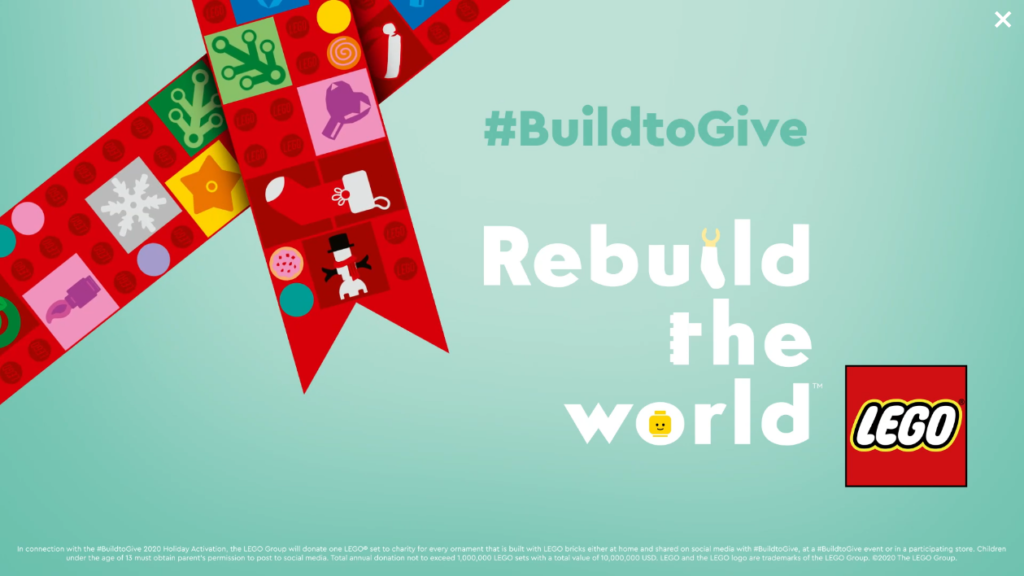 Il manifesto della campagna social #BuildToGive