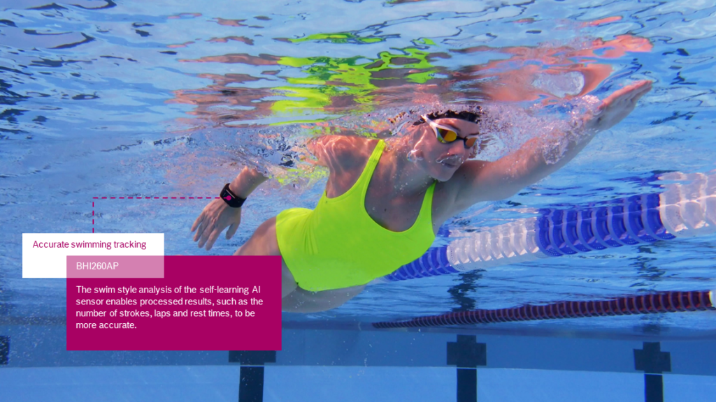 Il sensore riconosce quattro diversi stili di nuoto