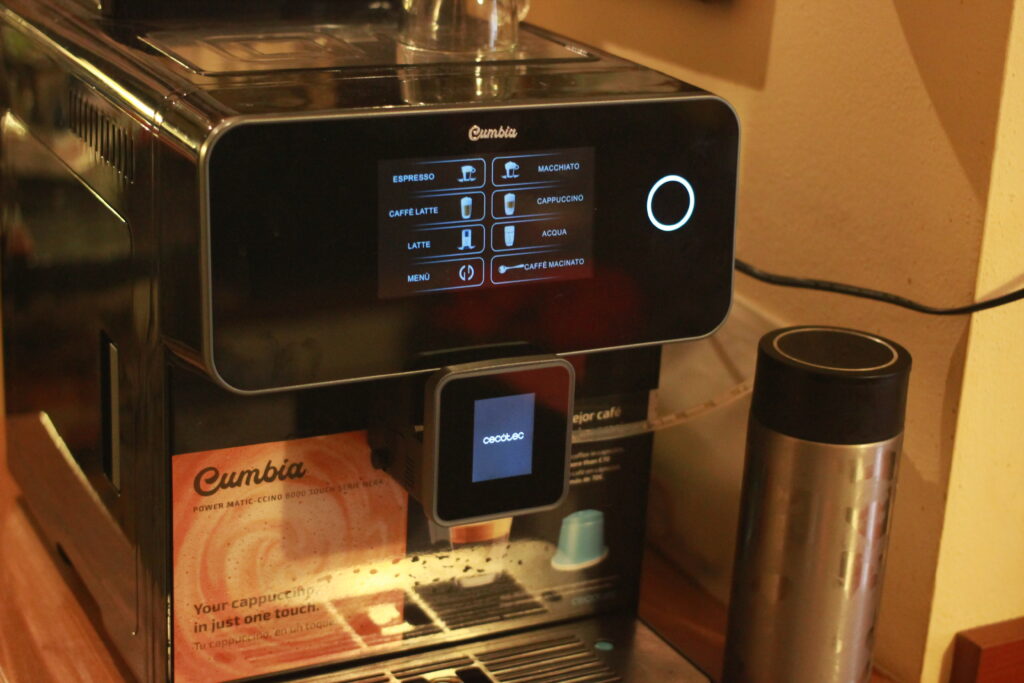 Il design della Cumbia Power Matic-ccino 8000