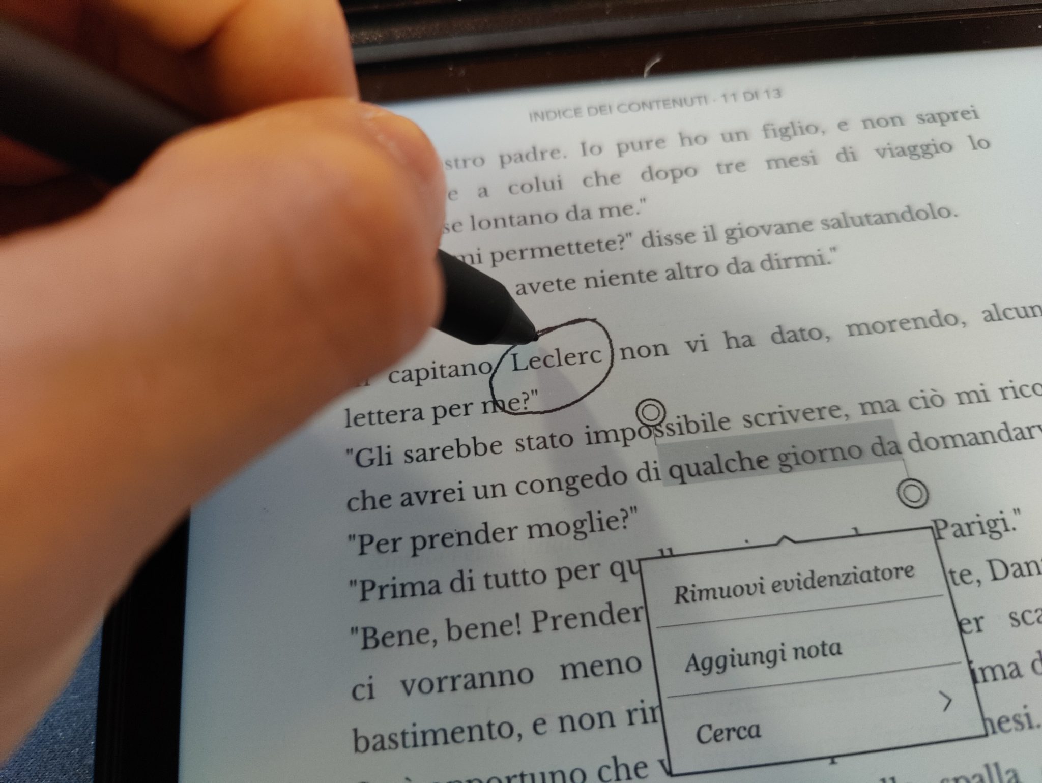 Utilizzo di Kobo Stylus per prendere appunti